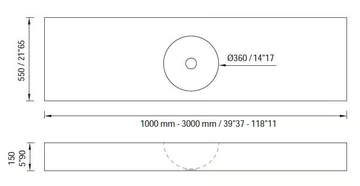 GOLD SYSTEM - Wall-mounted single round Solid Surface washbasin by MOMA Design - view 3